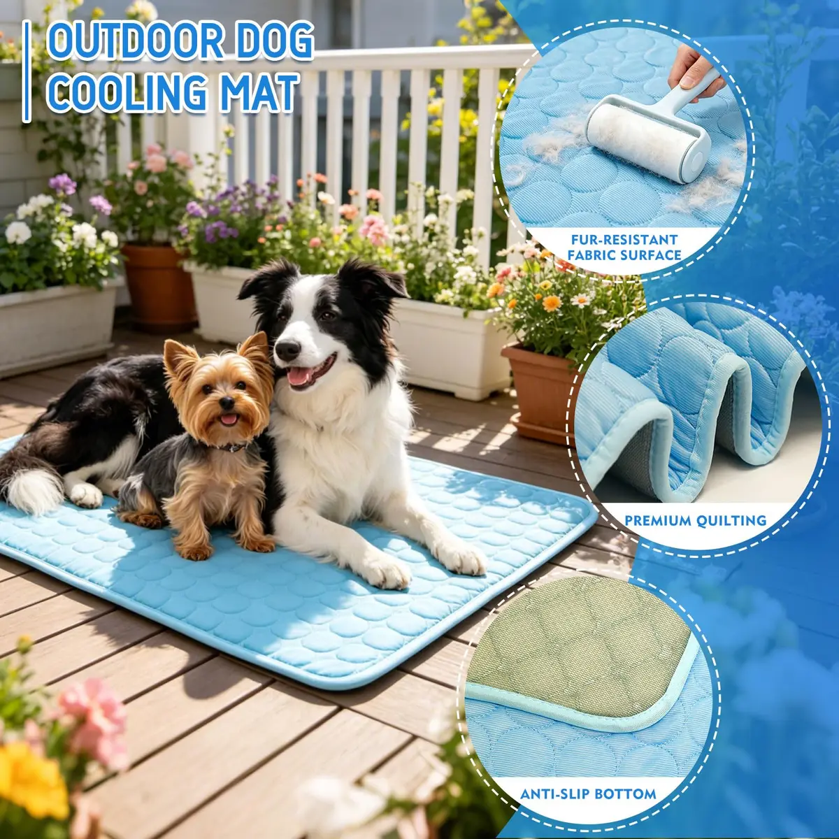 dgdgbaby Portable Dog Cooling Mat 22x28 in | Self-Cooling, Washable, Non-Slip Summer Bed - view 2