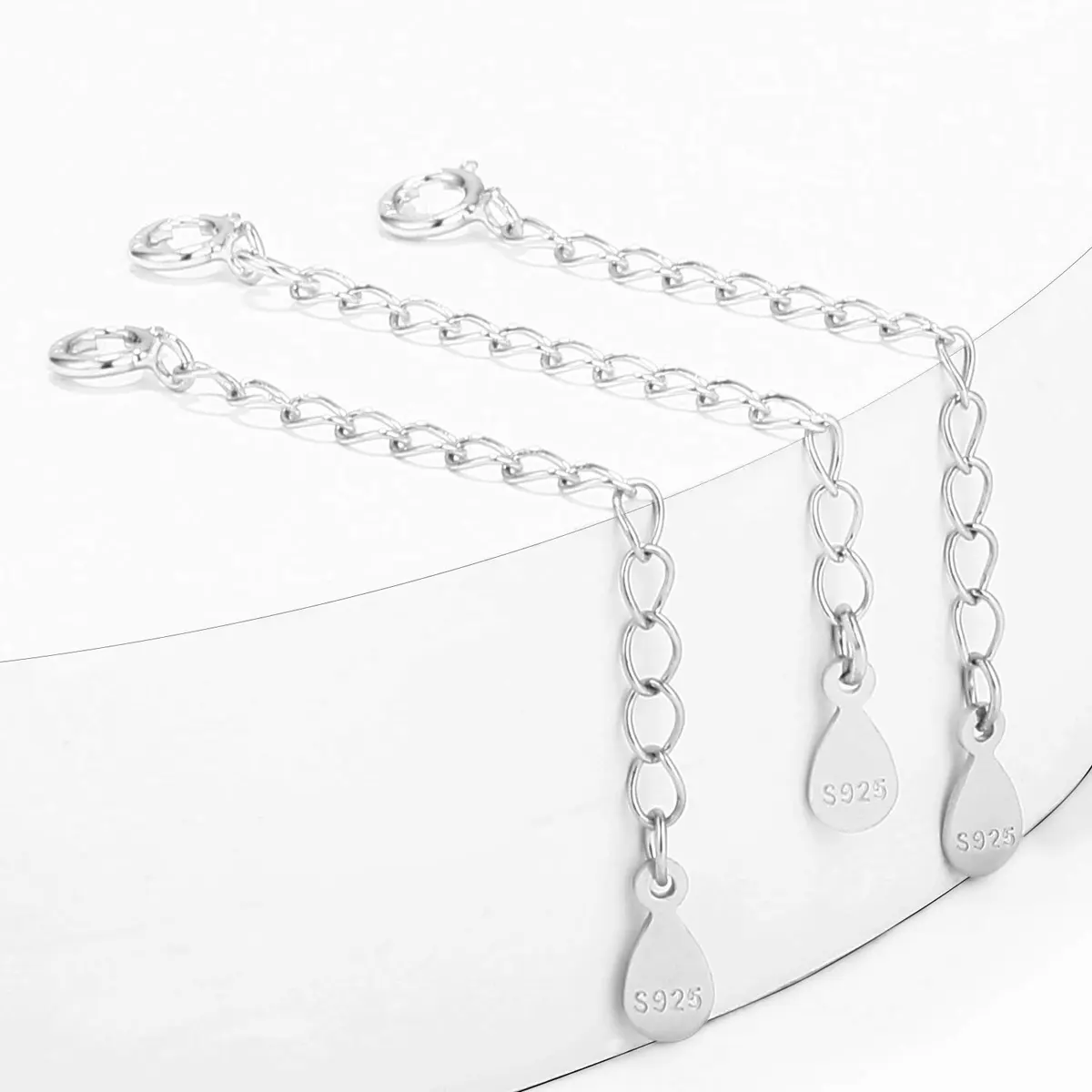 ALEXCRAFT Sterling Silver Jewelry Finding Extender Chain 2 inch | Durable, Allergy-Free, Perfect for Jewelry Making - view 4
