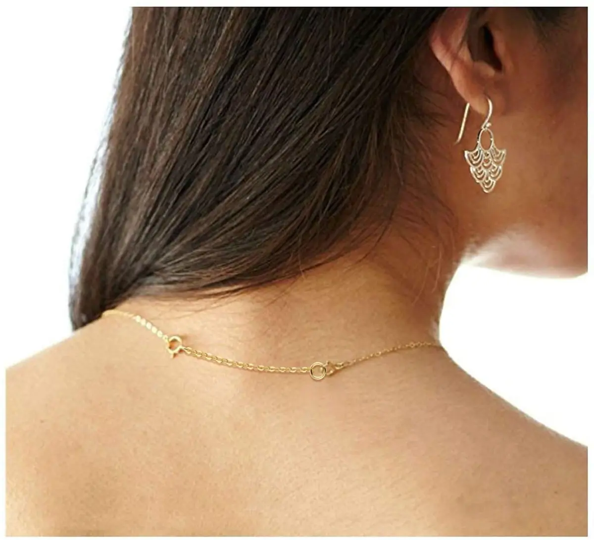 ALEXCRAFT 14K Gold Necklace Extender 925 Sterling Silver Chain Extension 1 2 3 inch | Jewelry Making - view 3