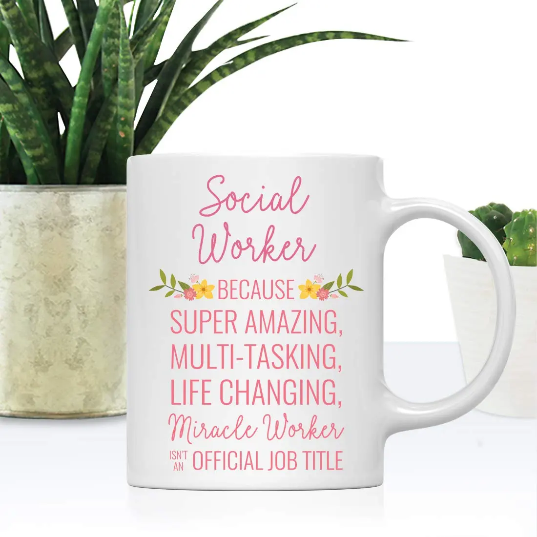 Andaz Press 11oz Coffee Mug Gift for Women, Floral Flowers | Humorous, Durable Ceramic Mug - view 2