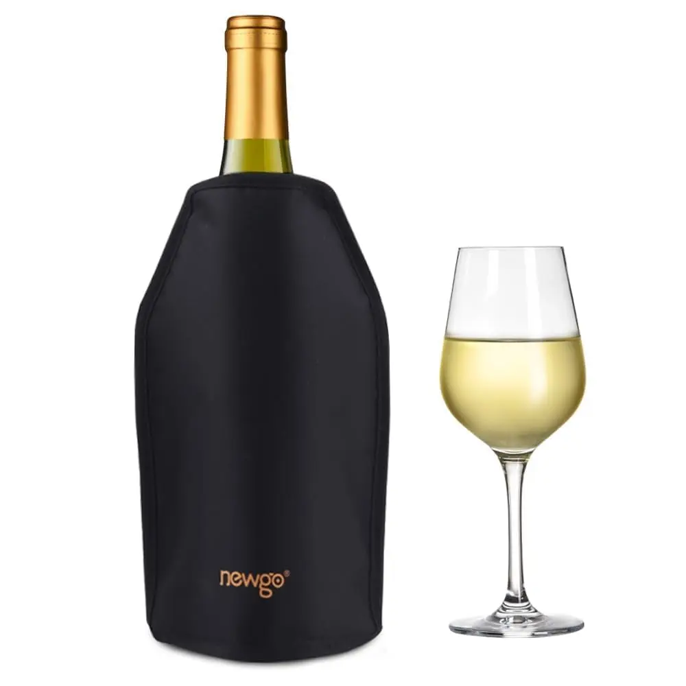NEWGO Black Wine Cooler Sleeve for Standard Bottles | Keeps Wine Chilled Longer - main product image