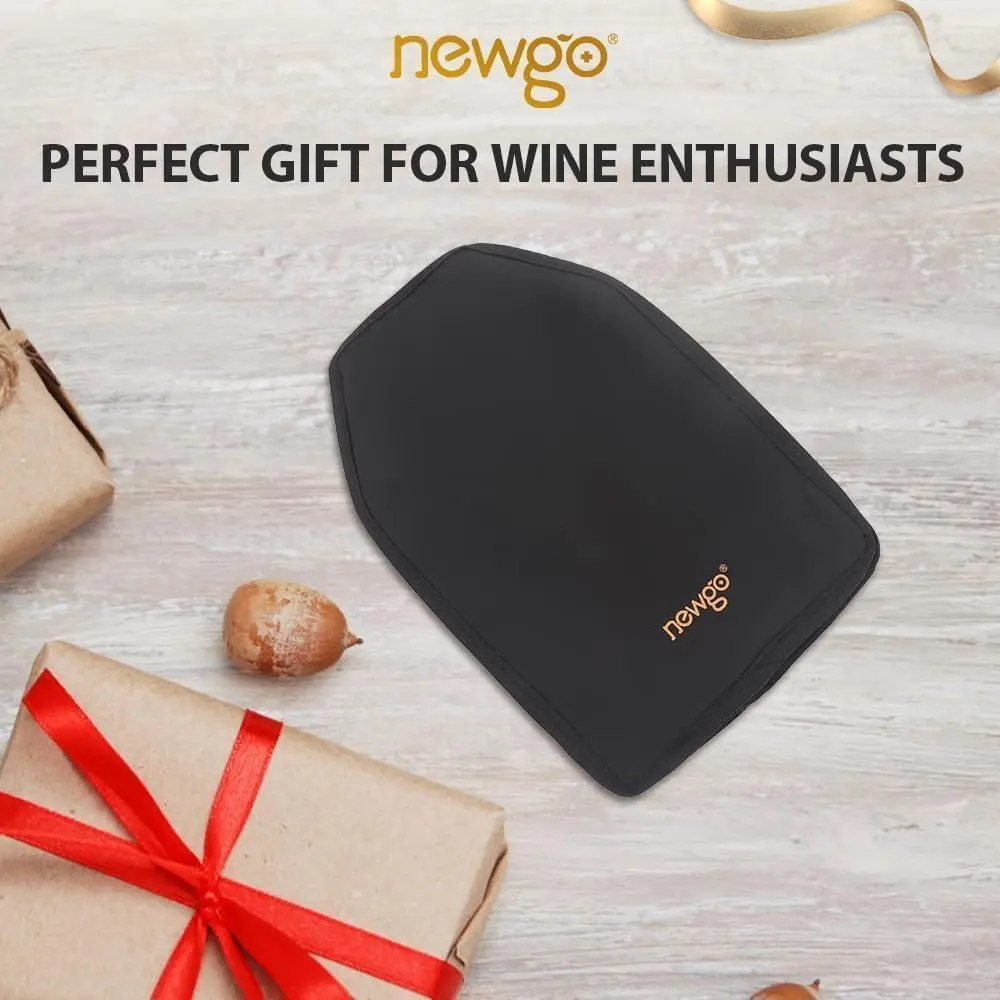 NEWGO Black Wine Cooler Sleeve for Standard Bottles | Keeps Wine Chilled Longer - view 8