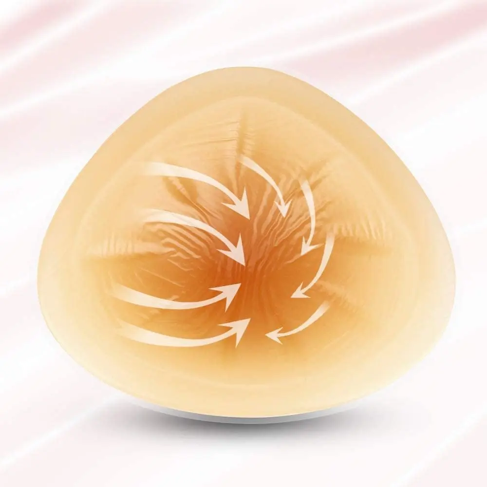 ONEFENG Triangle Silicone Breast Form Mastectomy Prosthesis Concave Bra Enhancer Inserts (1 Piece, 300g / 10.58 oz) - view 4