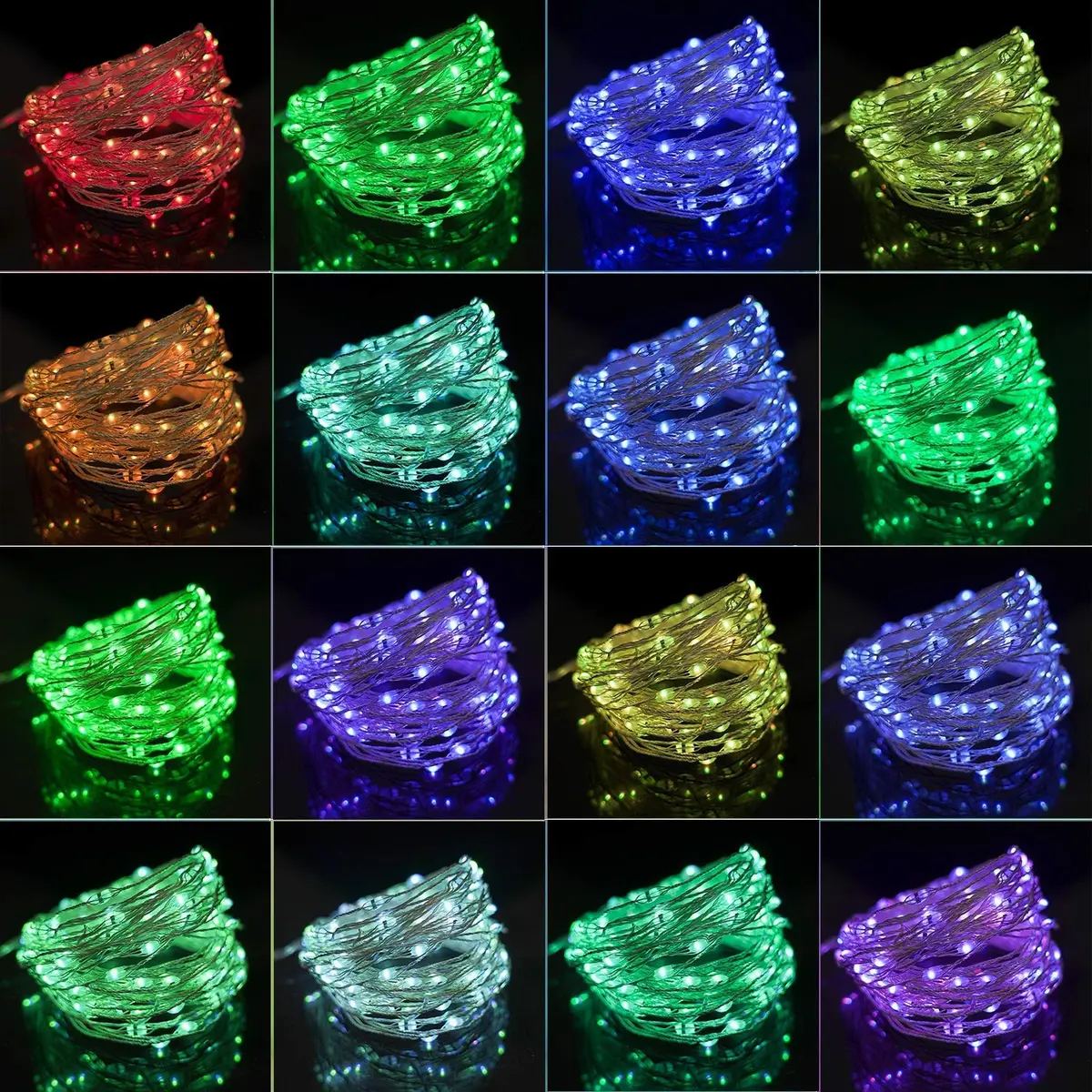 Twinkle Star Color-Changing Fairy Lights, 33Ft 100 LED, 16 Colors | USB-Powered Indoor String Lights - view 2