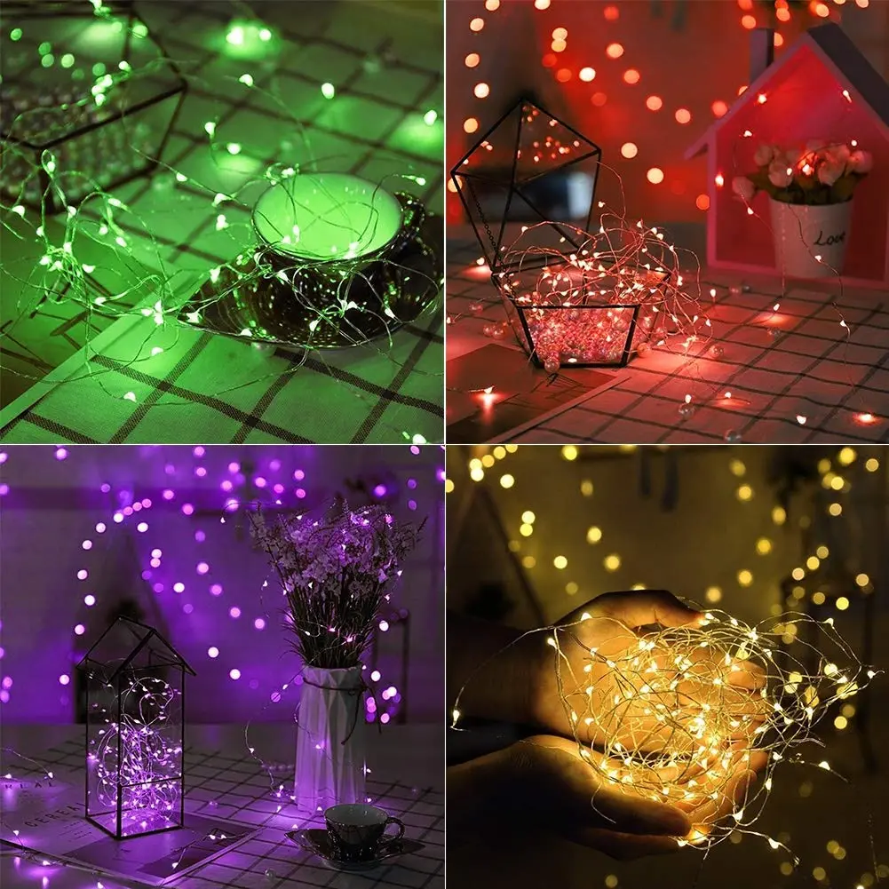 Twinkle Star Color-Changing Fairy Lights, 33Ft 100 LED, 16 Colors | USB-Powered Indoor String Lights - view 3