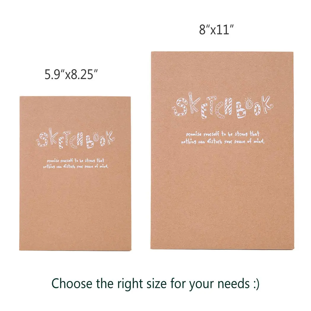 CooLeathor Kraft Cover Drawing Notebook & Sketchbook 200x280mm | 125g Thick Paper for Art & Sketching - view 2