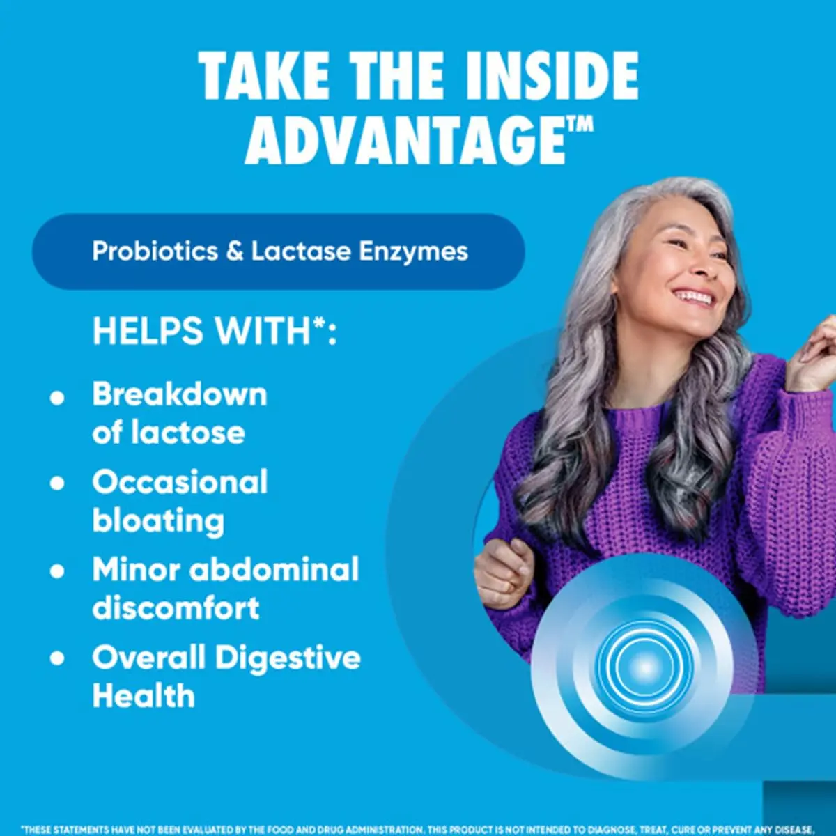 Digestive Advantage Probiotics + Lactase Digestive Enzymes for Digestive Health | Daily Support for Women & Men (96ct Pack of 4) - view 6