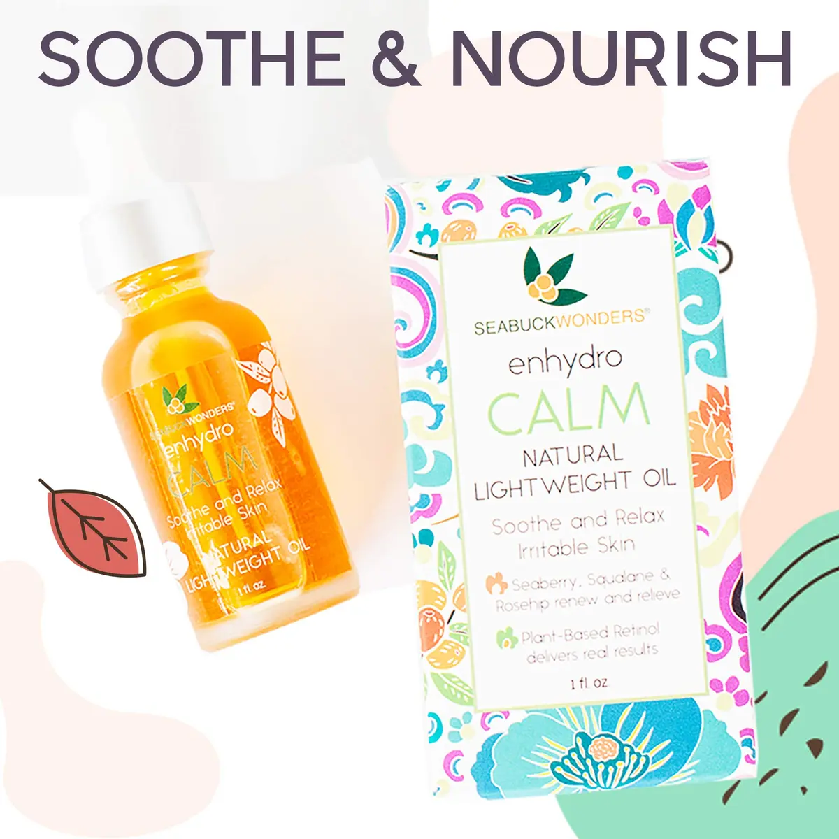 SeabuckWonders Omega 7 Sea Buckthorn Enhydro Calm Oil Serum, 1 Fl Oz | Nourishing & Soothing for Sensitive Skin - view 2