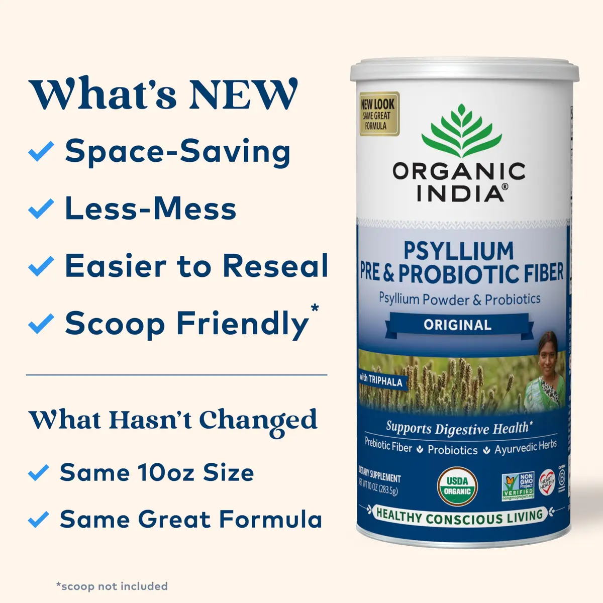 ORGANIC INDIA Psyllium Husk Powder 10 Oz | USDA Organic, Gluten Free, Dietary Fiber Support - view 6
