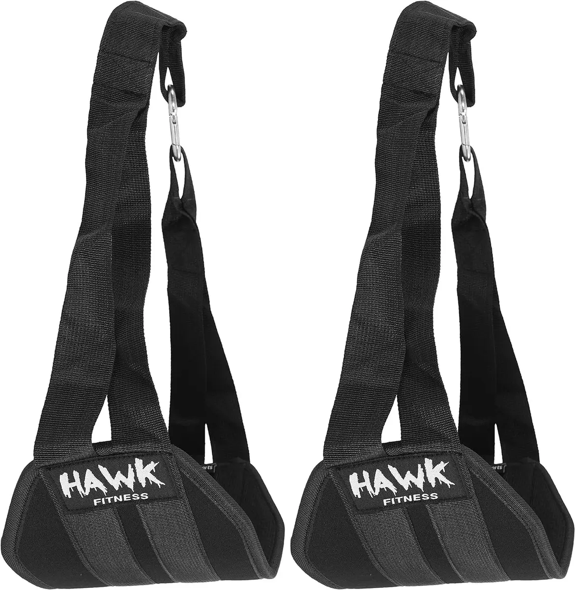 Hawk Sports Black Lifting Straps Gym Accessories with Steel Carabiners, 2-Pack (300 lbs Capacity) - main product image