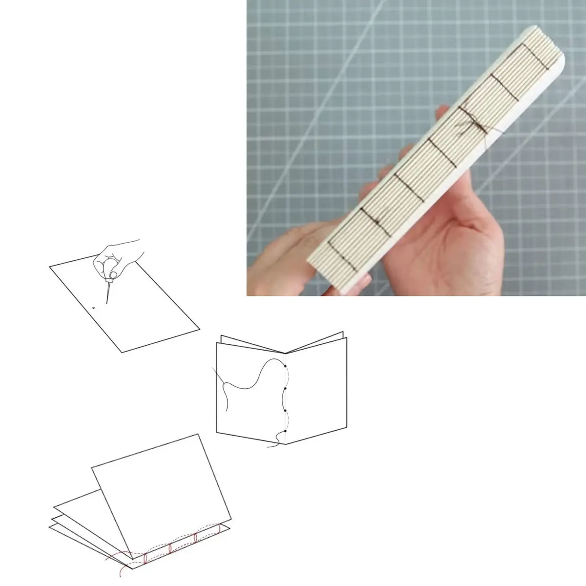 KOOTIKO Bookbinding Kit Supplies Starter Tools Set | 24-Piece Genuine Bone Folder & Waxed Thread for DIY Books - view 6