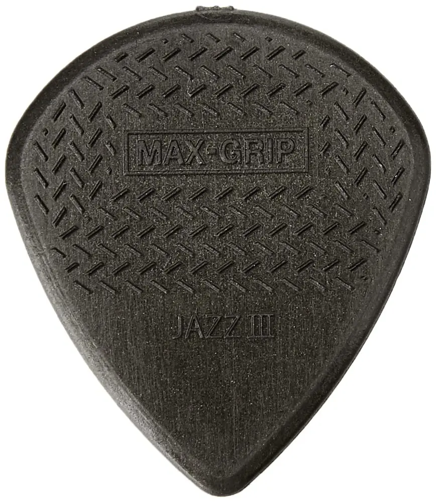 Jim Dunlop Jazz III Max Grip Pick Pack 6 | Textured, Small, Black & Red Guitar Picks - main product image