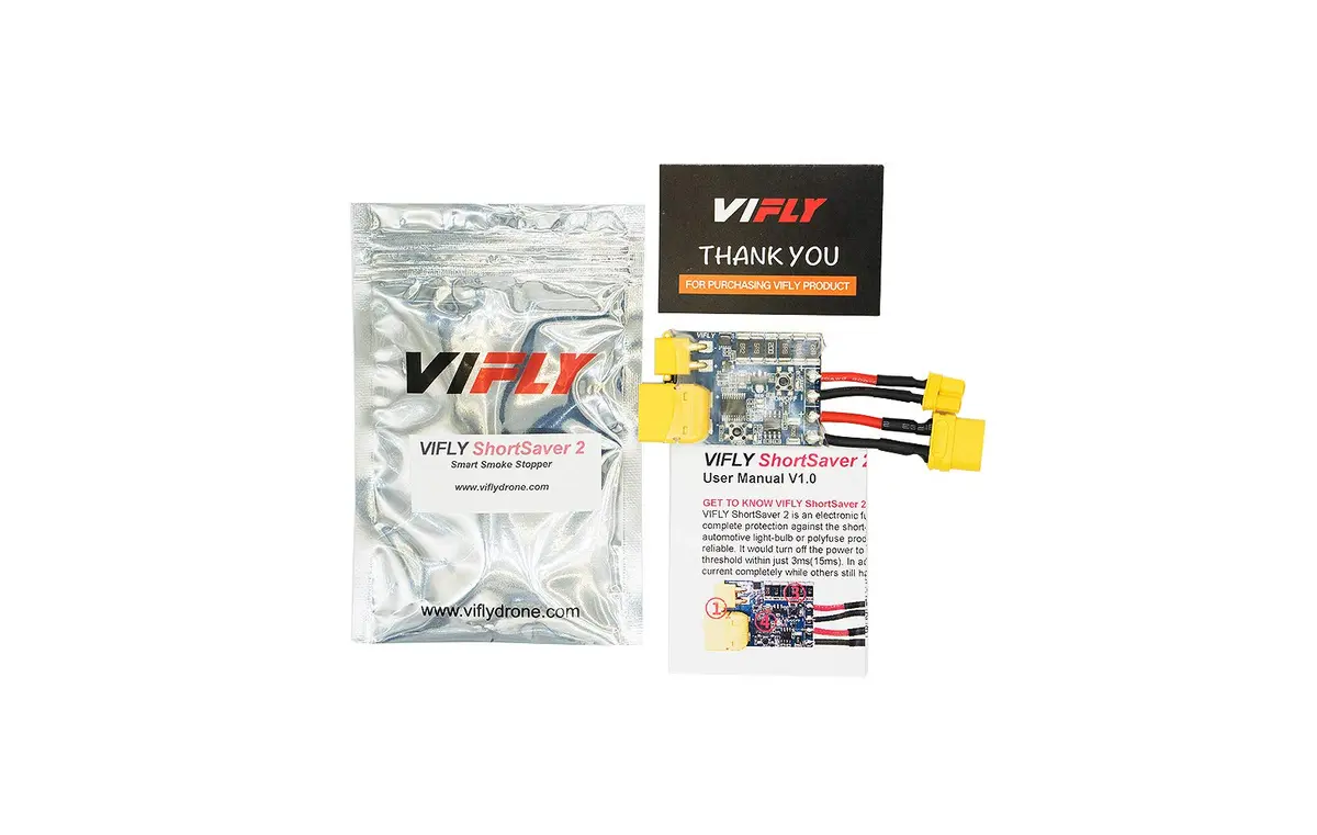 VIFLY ShortSaver V2 Smart Smoke Stopper Electronic Fuse | Fast RC Protection, 1A/2A Threshold, XT60 & XT30 Connectors - view 6
