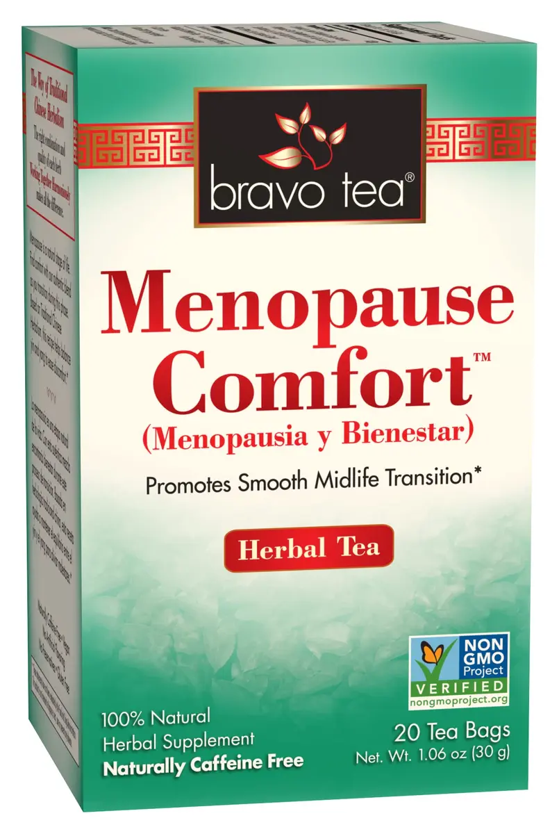 Bravo Tea Menopause Comfort Herbal Tea 20 Tea Bags | Caffeine Free, Organic, Traditional Herbal Blend - main product image
