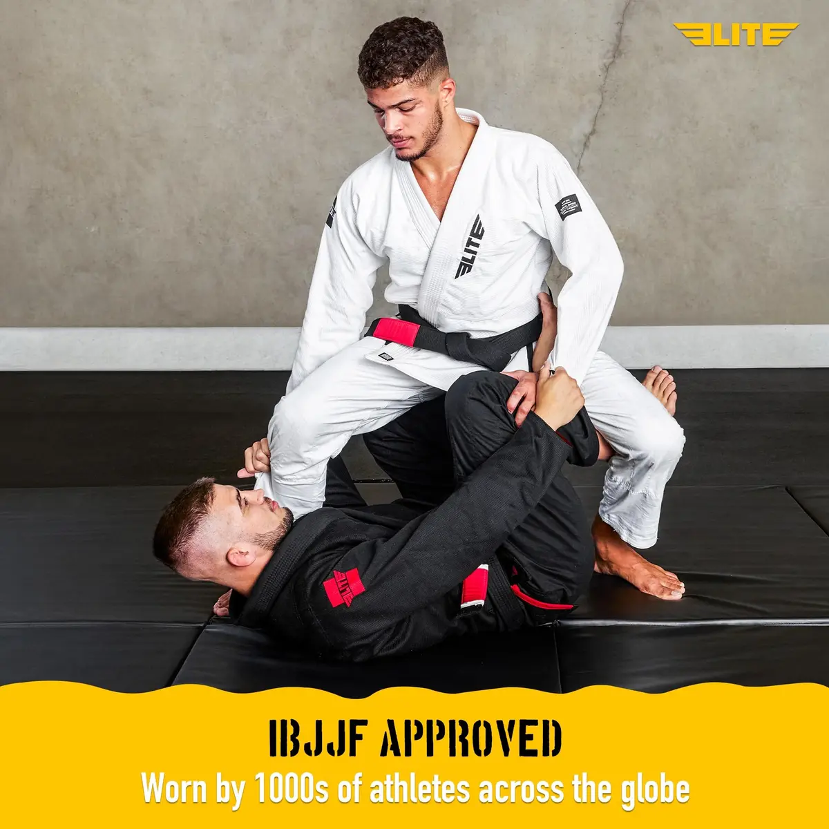 Elite Sports BJJ GI for Men - Premium White, Size 1 (A1) | IBJJF Approved Kimono with Free White Belt - view 6