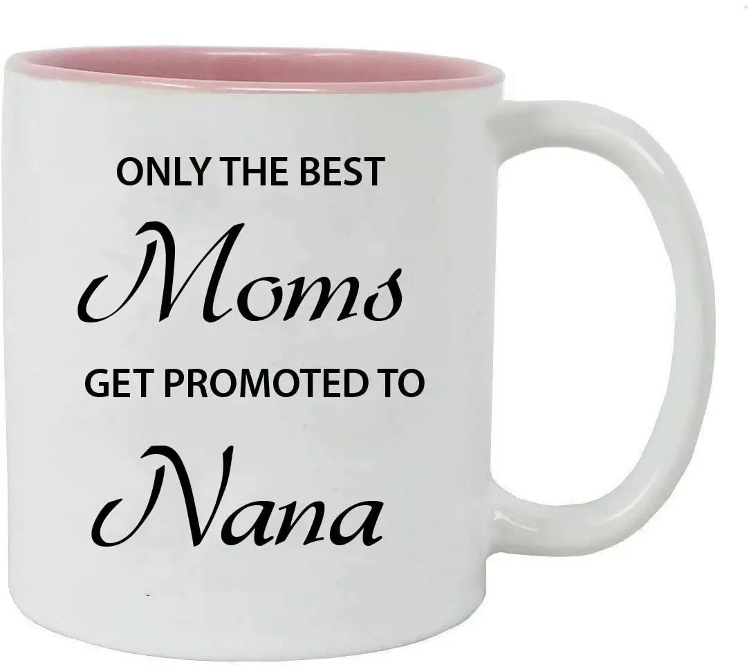 CustomGiftsNow 11-Ounce Ceramic Coffee Mug | Dad/Mom Promotion Gift, Microwave Safe, Black/Pink - view 2