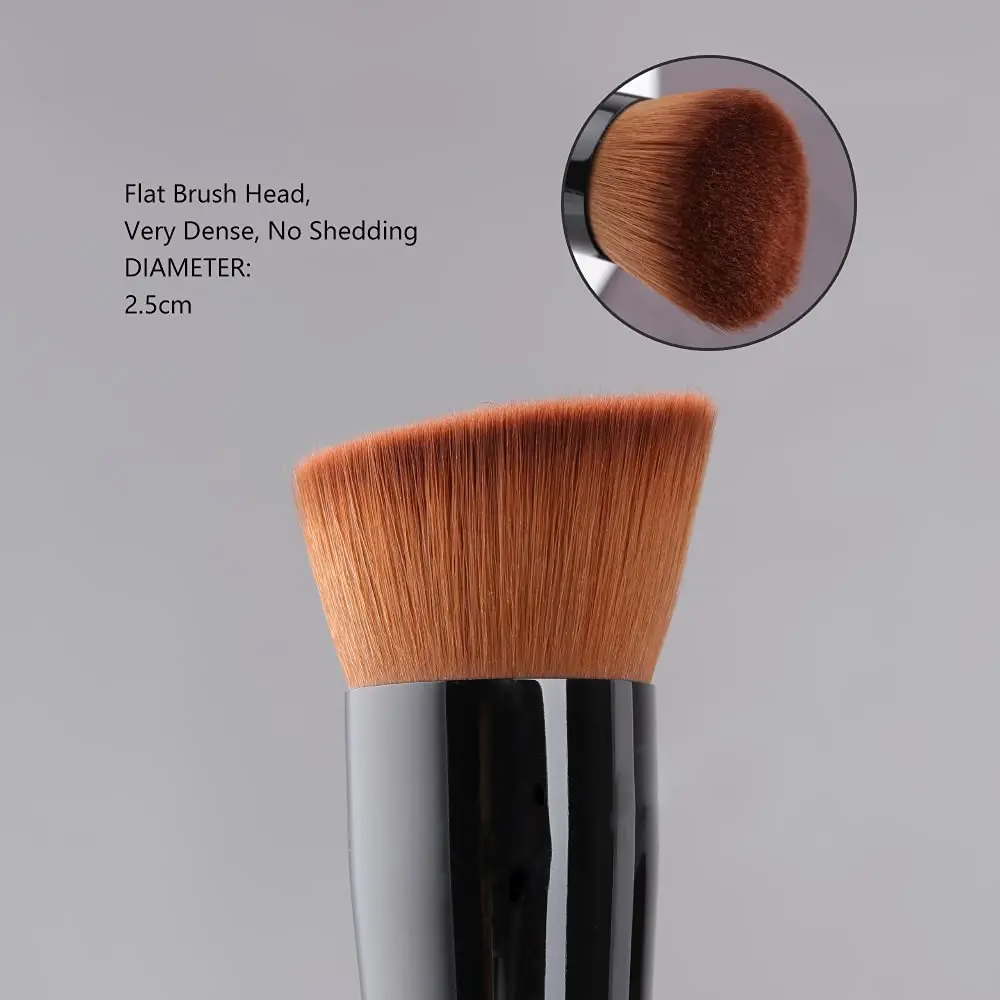 EVRCHGIEA Foundation Brush, Flat Top Kabuki for Liquid, Cream & Powder, Travel Size | Flawless Blending - view 5