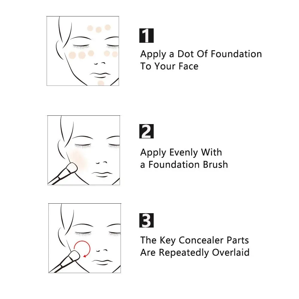 EVRCHGIEA Foundation Brush, Flat Top Kabuki for Liquid, Cream & Powder, Travel Size | Flawless Blending - view 8