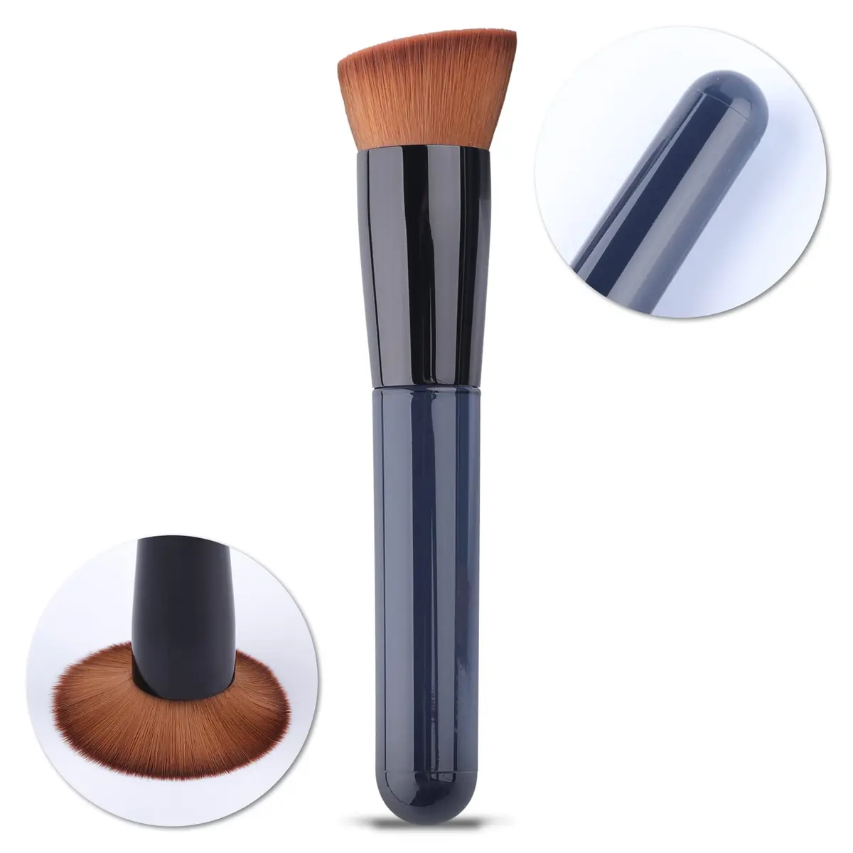 EVRCHGIEA Foundation Brush, Flat Top Kabuki for Liquid, Cream & Powder, Travel Size | Flawless Blending - view 2