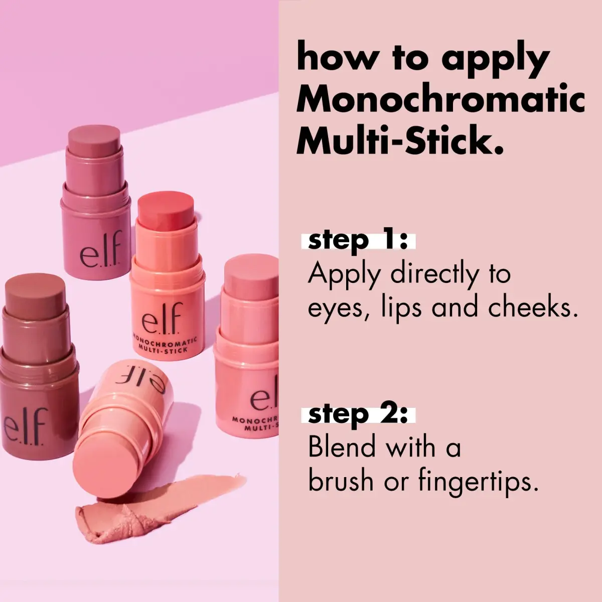 e.l.f. Monochromatic Multi Stick Bronzed Cherry 4.8g (0.17 Oz) | Cream-to-Powder Blendable Color for Eyes, Lips & Cheeks - view 4
