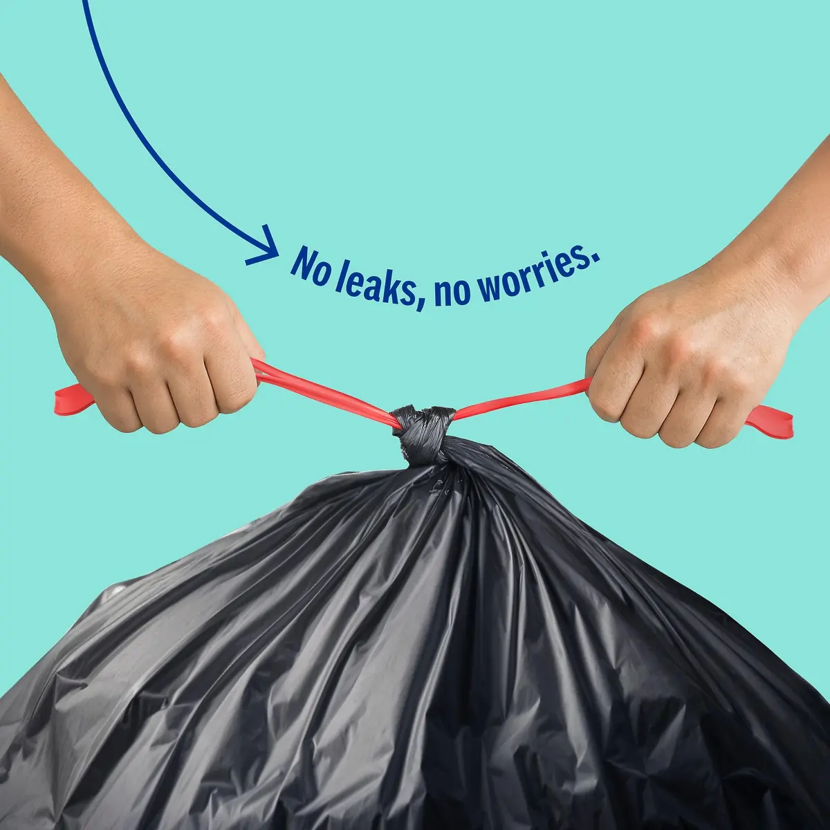 Perk Black Kitchen Trash Bags 33 Gallon | Heavy-Duty Drawstring Liners for Home & Office - view 5