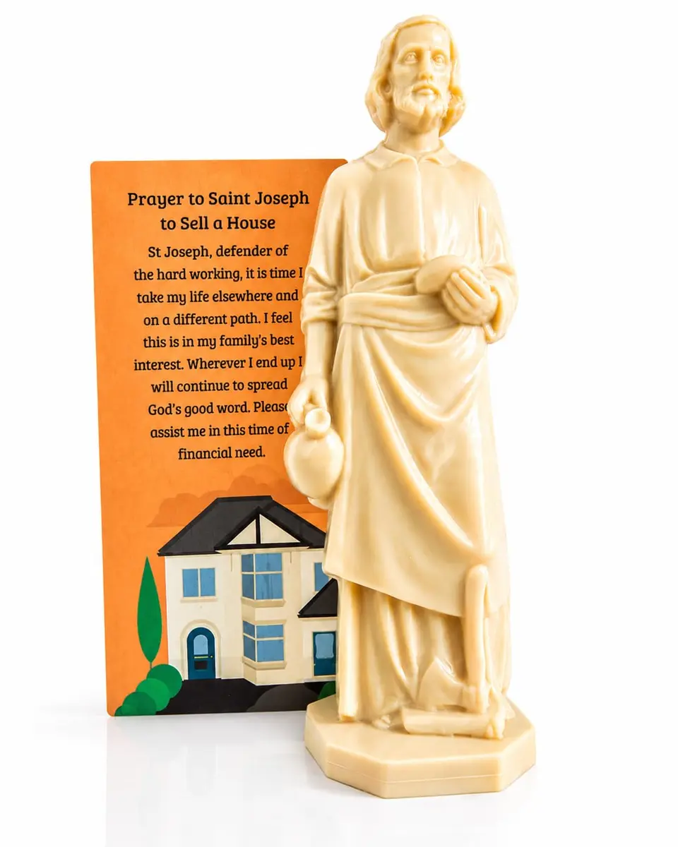 Westmon Works Saint Joseph Statue Home Seller Kit with Prayer Card | Catholic Home Sale Ritual (120 chars) - main product image