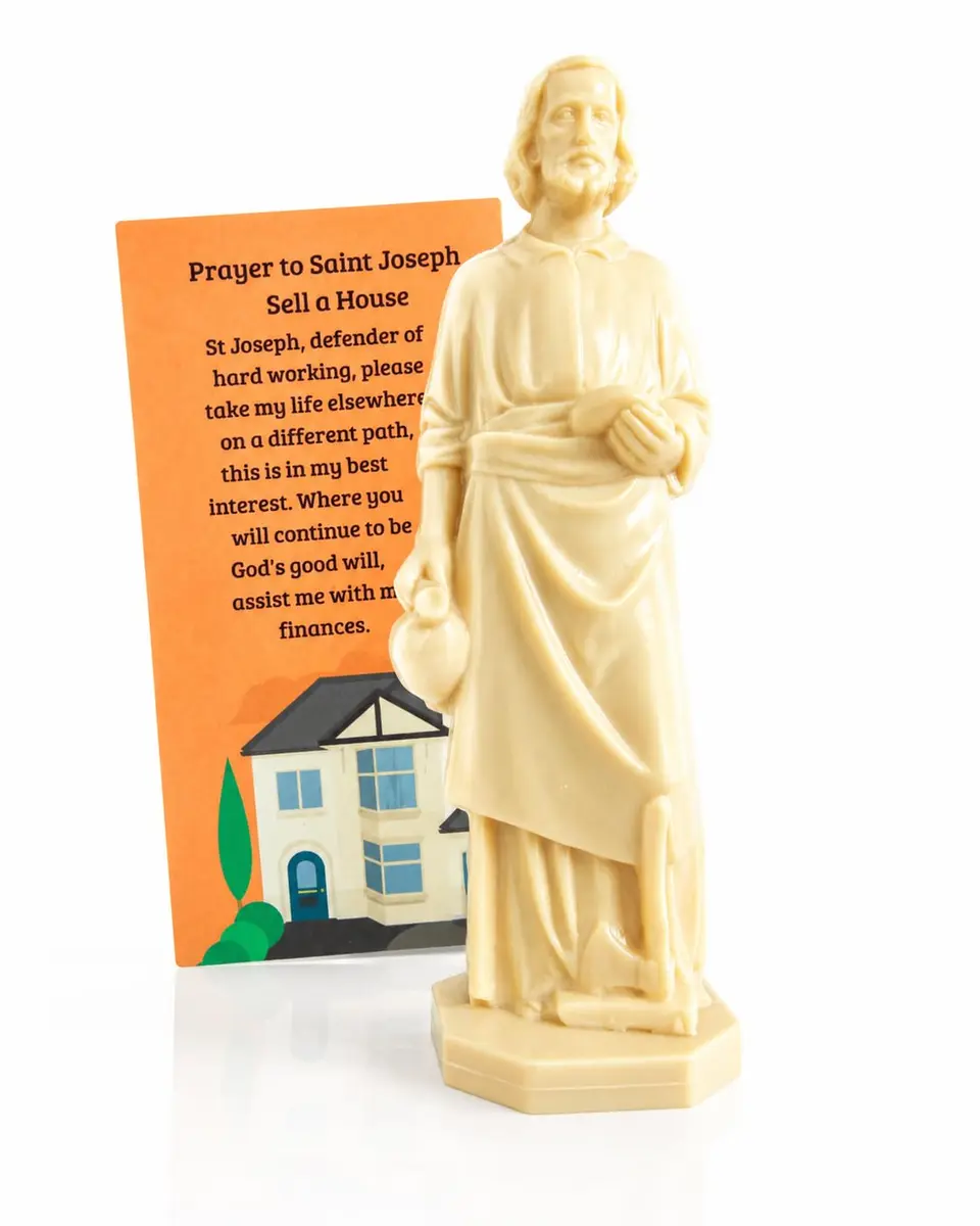 Westmon Works Saint Joseph Statue Home Seller Kit with Prayer Card | Catholic Home Sale Ritual (120 chars) - view 3