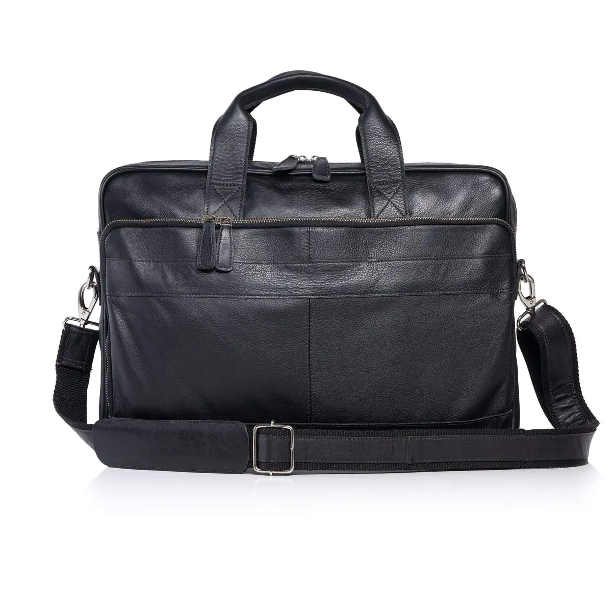 KomalC Leather Briefcase 16 inch (40.64 cm) Laptop Messenger Bag | Premium Buffalo Leather & YKK Zippers - view 2
