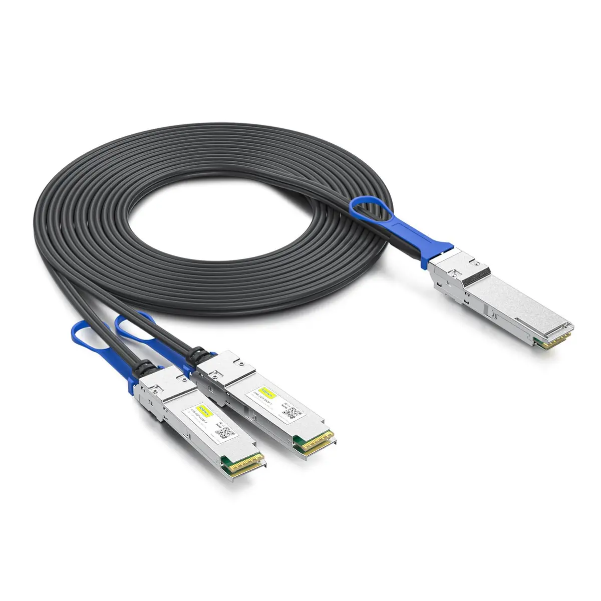 10Gtek 100GbE to 2x50GbE QSFP28 Copper Splitter Cable, 2m | High-Speed Data Center Connectivity - view 2