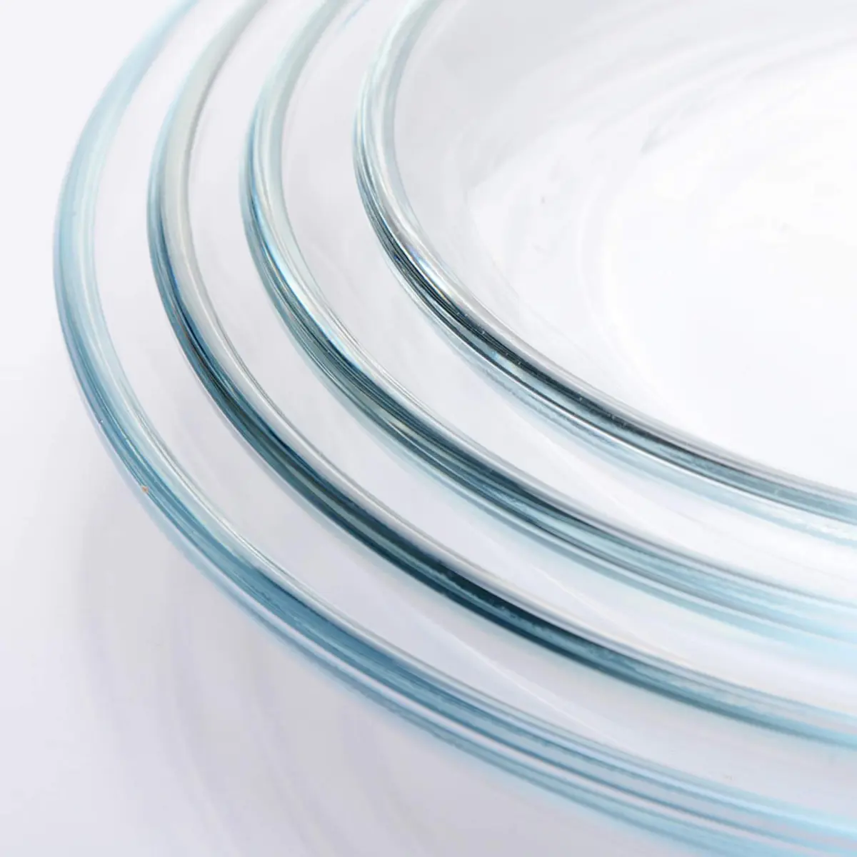 FOYO Glass Plate Set, 10 inch Round Tempered Dinner Plates, Set of 2 | Microwave & Dishwasher Safe - view 4