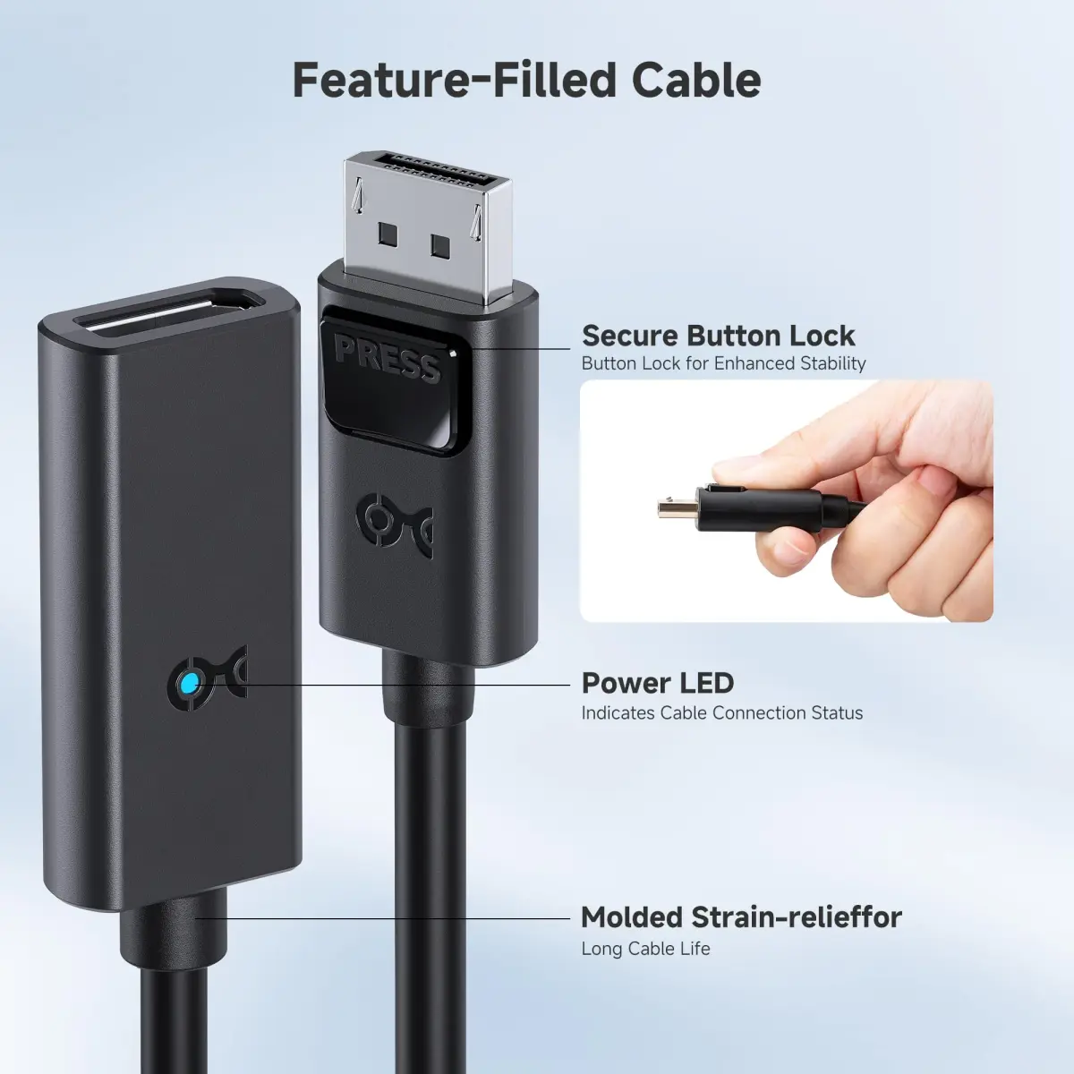 Cable Matters Active DisplayPort Extension Cable, DP 1.4, 3m (10ft) | 8K@60Hz, 32.4 Gbps Bandwidth - view 6