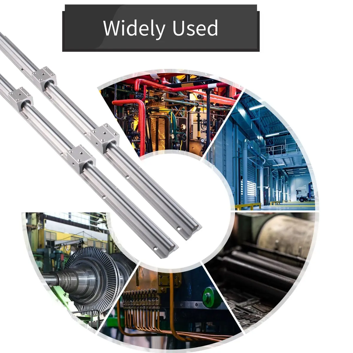 CHUANGNENG Linear Rail SBR12 600mm | Fully Supported Guide for CNC & Automation - view 7