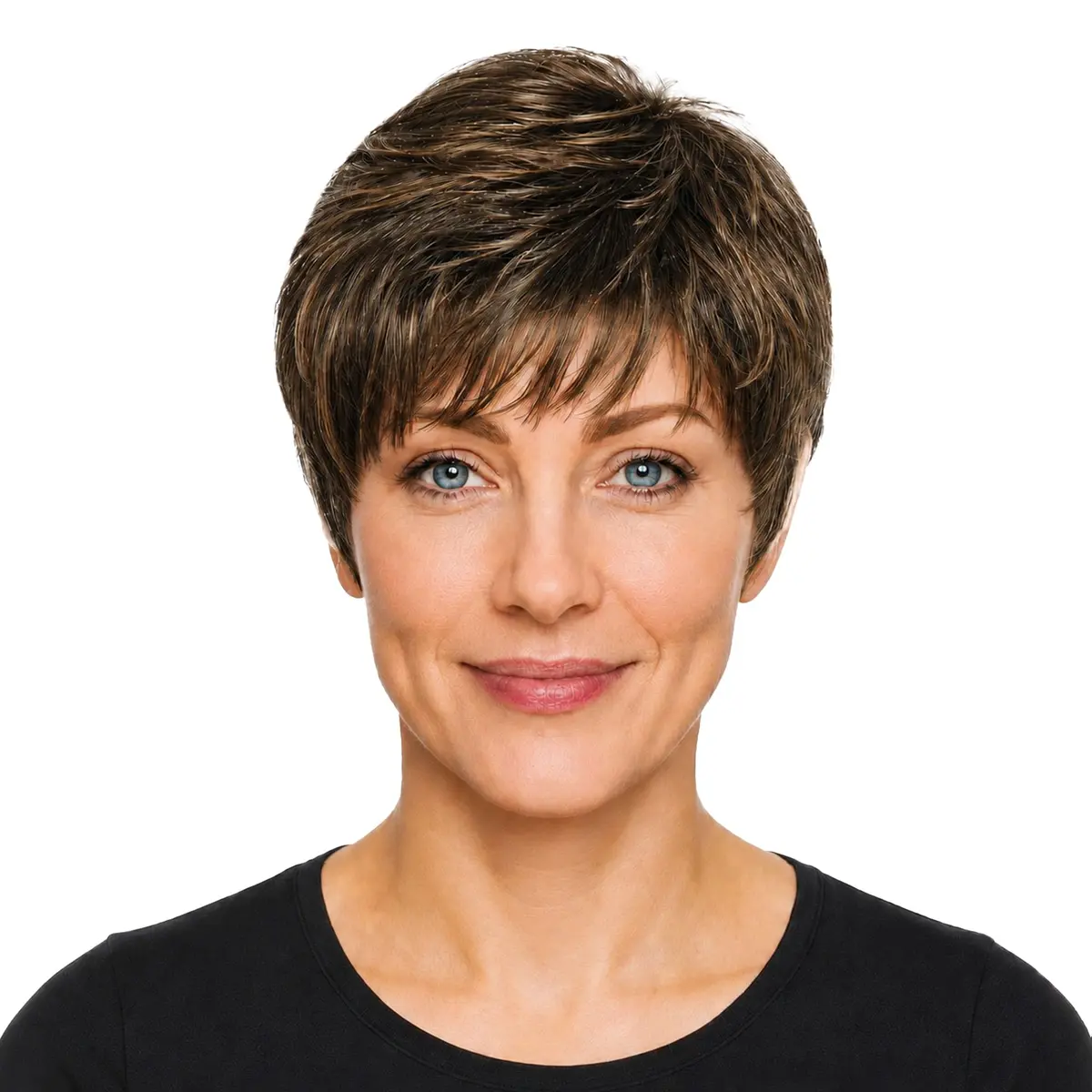 Raquel Welch Women's Pixie Cut Short Brown Wig, WINNER | Lightweight, Ready-to-Wear, Memory Cap, Petite Fit - main product image