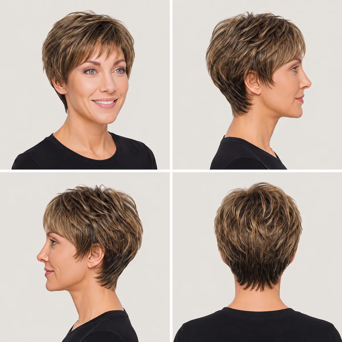 Raquel Welch Women's Pixie Cut Short Brown Wig, WINNER | Lightweight, Ready-to-Wear, Memory Cap, Petite Fit - view 4