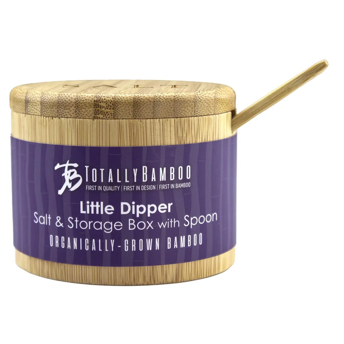 Totally Bamboo Salt Cellar with Spoon & Magnetic Lid, 177ml (6 oz) Capacity | Farmhouse Style Kitchen Storage - view 5
