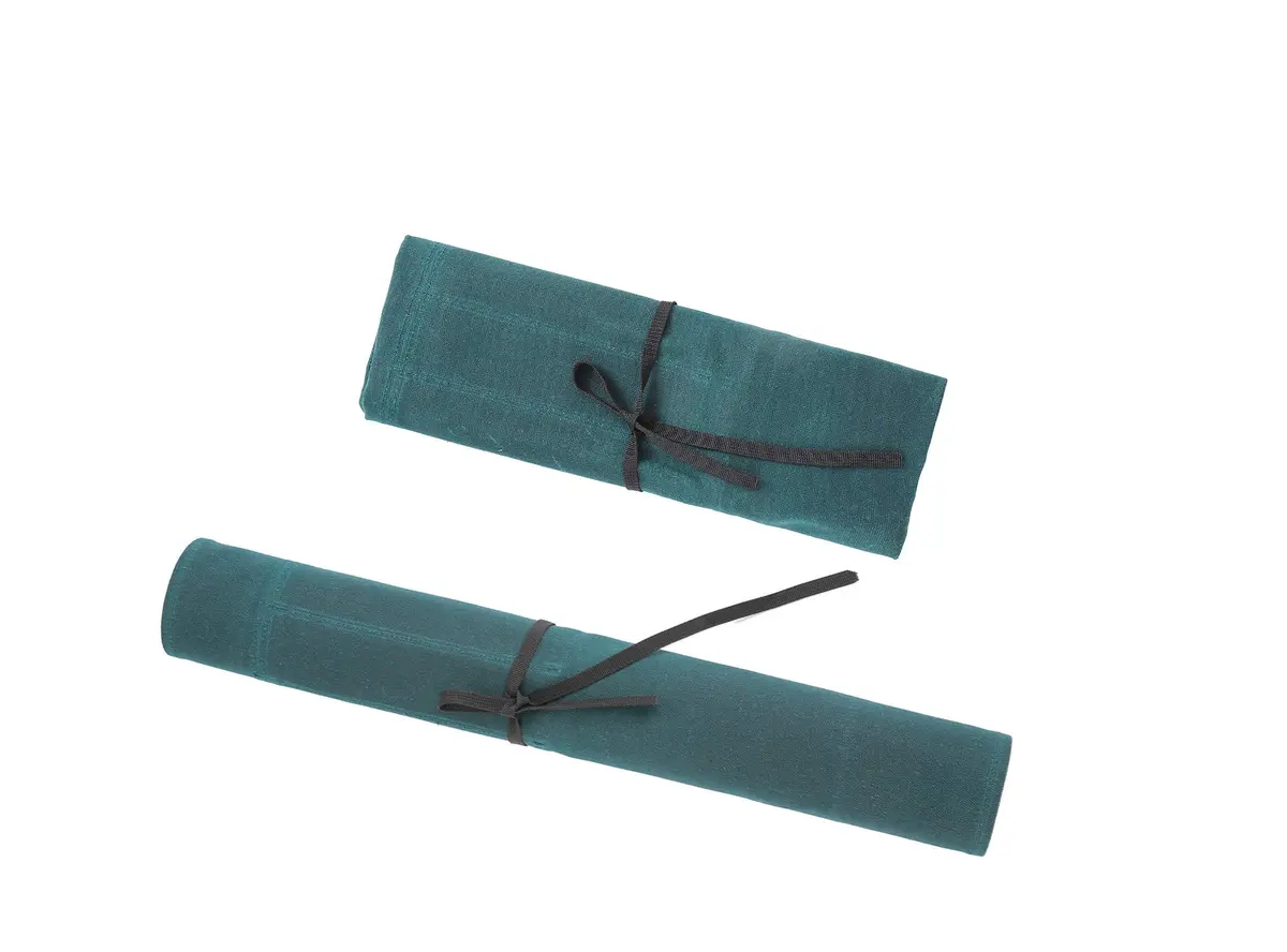 Denifiter Heavy Duty Waxed Canvas Chef Knife Roll Bag with 7 Slots & 17" Capacity | Waterproof & Durable Dark Green - view 4