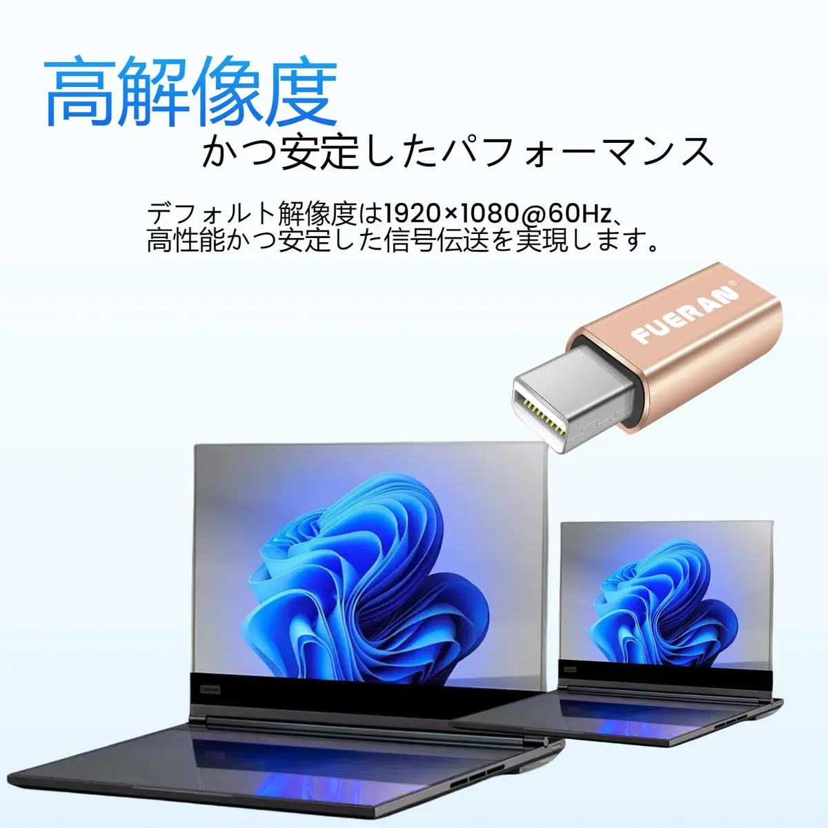 FUERAN Mini DP Display Emulator Plug 2560x1600@60Hz | Extends Headless PC Resolution - view 5