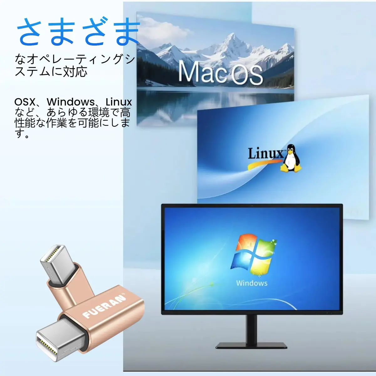 FUERAN Mini DP Display Emulator Plug 2560x1600@60Hz | Extends Headless PC Resolution - view 6