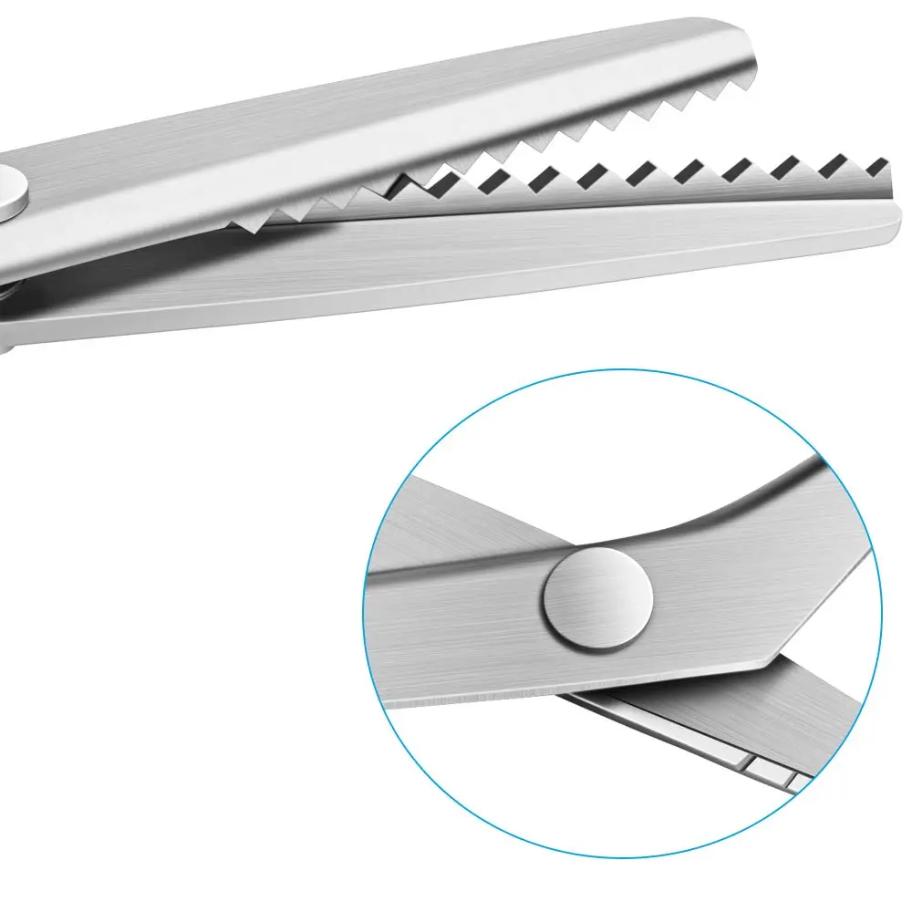 YAZEMKEL Pinking Shears Serrated 9 Inch | Professional Craft Zig Zag Cut Scissors - view 4