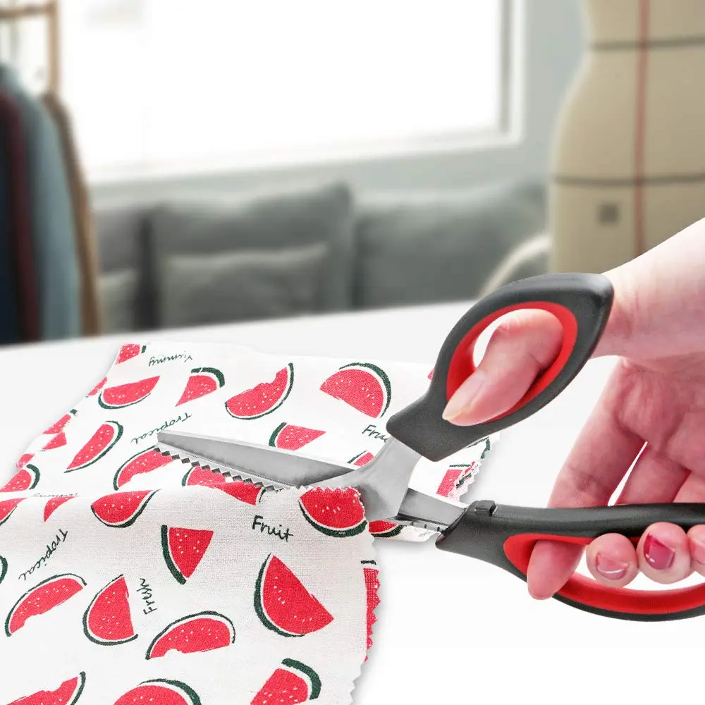 YAZEMKEL Pinking Shears Serrated 9 Inch | Professional Craft Zig Zag Cut Scissors - view 6