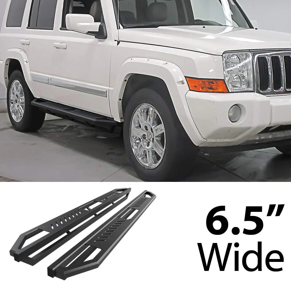 HD Ridez iArmor Running Boards for Jeep Grand Cherokee & Commander 2005-2010 | Aluminum Low Profile Side Step Bars - view 2