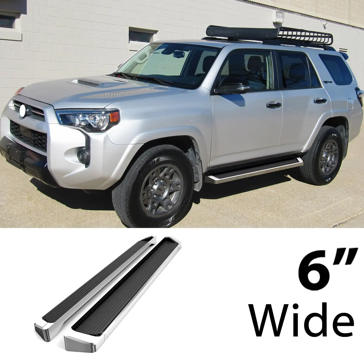 HD Ridez iRunning Boards OE Style for 4Runner SR5 2014-2024 & Trail 10-16 | 6-inch Aluminum Full-size SUV Step - view 2