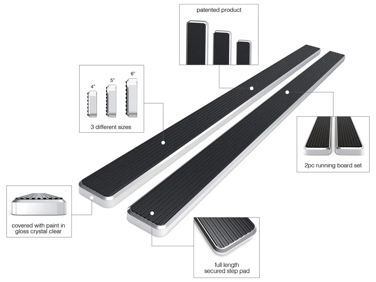 HD Ridez Running Board 5" Silver Compatible with Toyota RAV4 2016-2018 | Supports up to 300 lbs - view 5