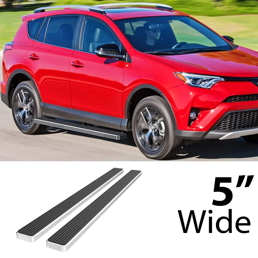HD Ridez Running Board 5" Silver Compatible with Toyota RAV4 2016-2018 | Supports up to 300 lbs - view 2