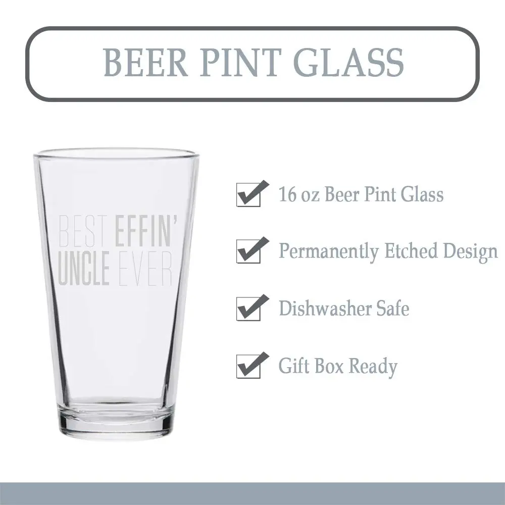 Veracco 16oz Pint Glass | Durable Crystal Drinkware for Cold Beverages - view 3