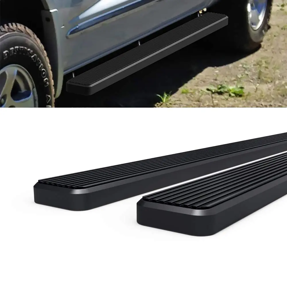 HD Ridez Stainless Steel Running Board 5in Black | Supports up to 300 lbs, Full-Length Anti-Slip Tread, Compatible with Dodge Dakota 2005-2011 - view 4