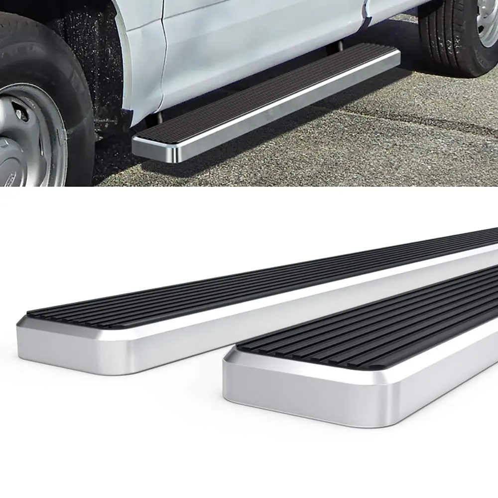 HD Ridez Running Board 6" Silver Compatible with Ford F150 2015-2026 Regular Cab & F-250 F-350 Super Duty 2017-2026 | Lightweight Aluminum Support 300 lbs - view 4