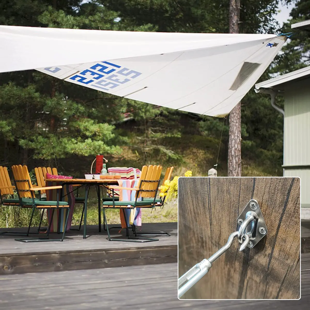 YOFIT 80-Piece Shade Sail Hardware Kit 6-8.4 inch Adjustable Turnbuckles (1.5 lb / 0.7 kg) | Heavy-Duty 304 Stainless Steel for Triangle & Rectangle Sails - view 8