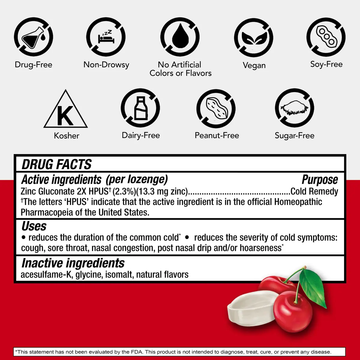 Cold-Eeze Sugar-Free Wild Cherry Zinc Lozenges 25 Ct | Shortens Cold Duration & Severity - view 6