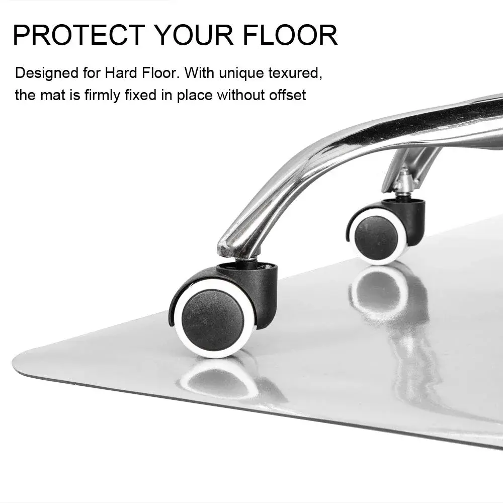 Kuyal Clear Chair Mat for Hardwood Floors 91cm x 122cm (36" x 48") | Protects Floors from Scratches - view 3